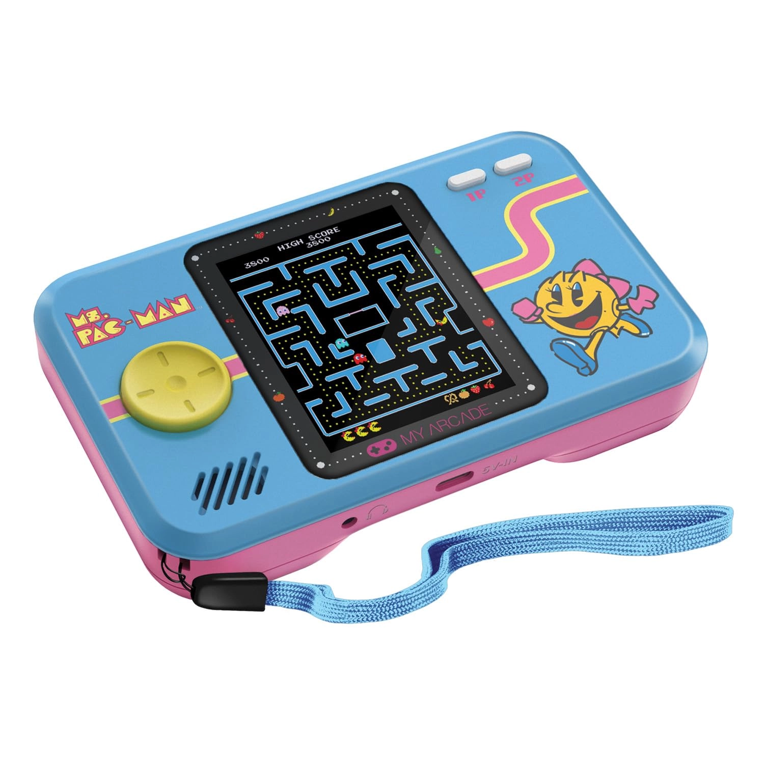 Pocket Player Ms.Pac-Man - Pink & Blue 2.75" display