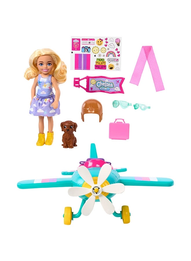 Chelsea Doll & Plane Playset - Puppy & 5 Accessories Ages 5+