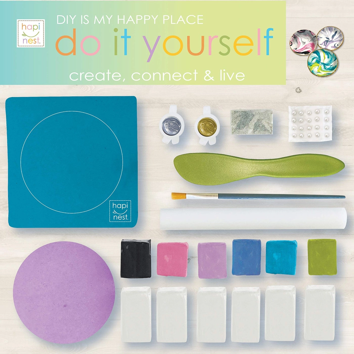 Make Your Own Clay Jewelry Dish Craft Kit - 3 Dishes Ages 8-12