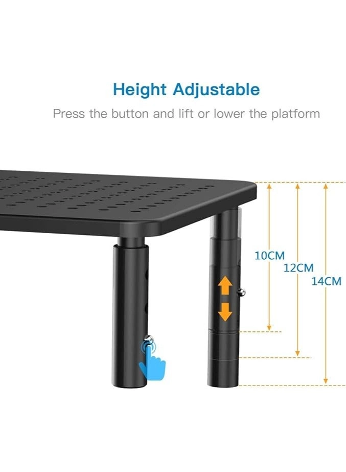 Monitor Stand - Adjustable Non-Skid Supports 20KG