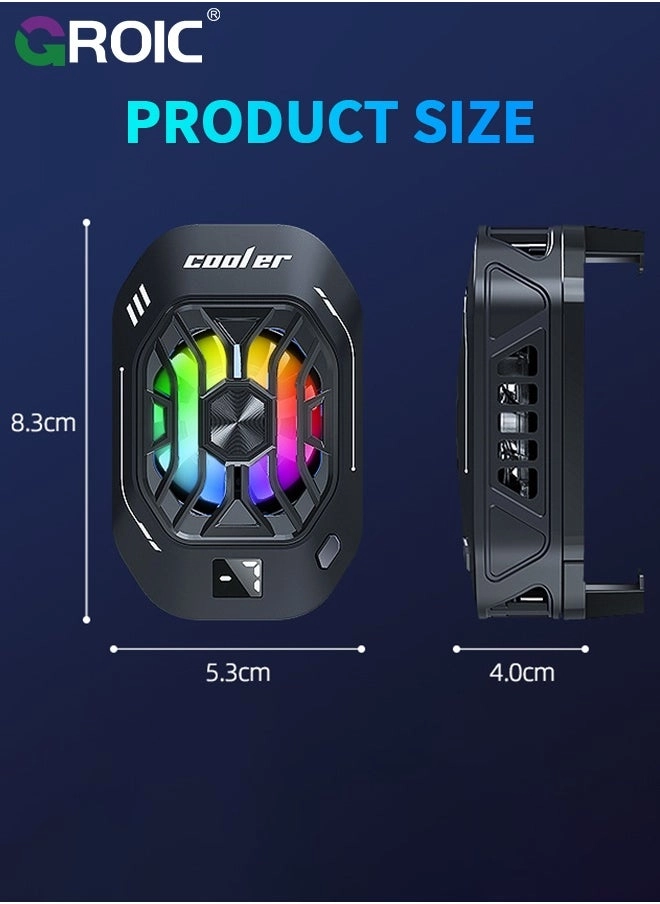 Phone Cooler - 3 Cooling Modes RGB Lights