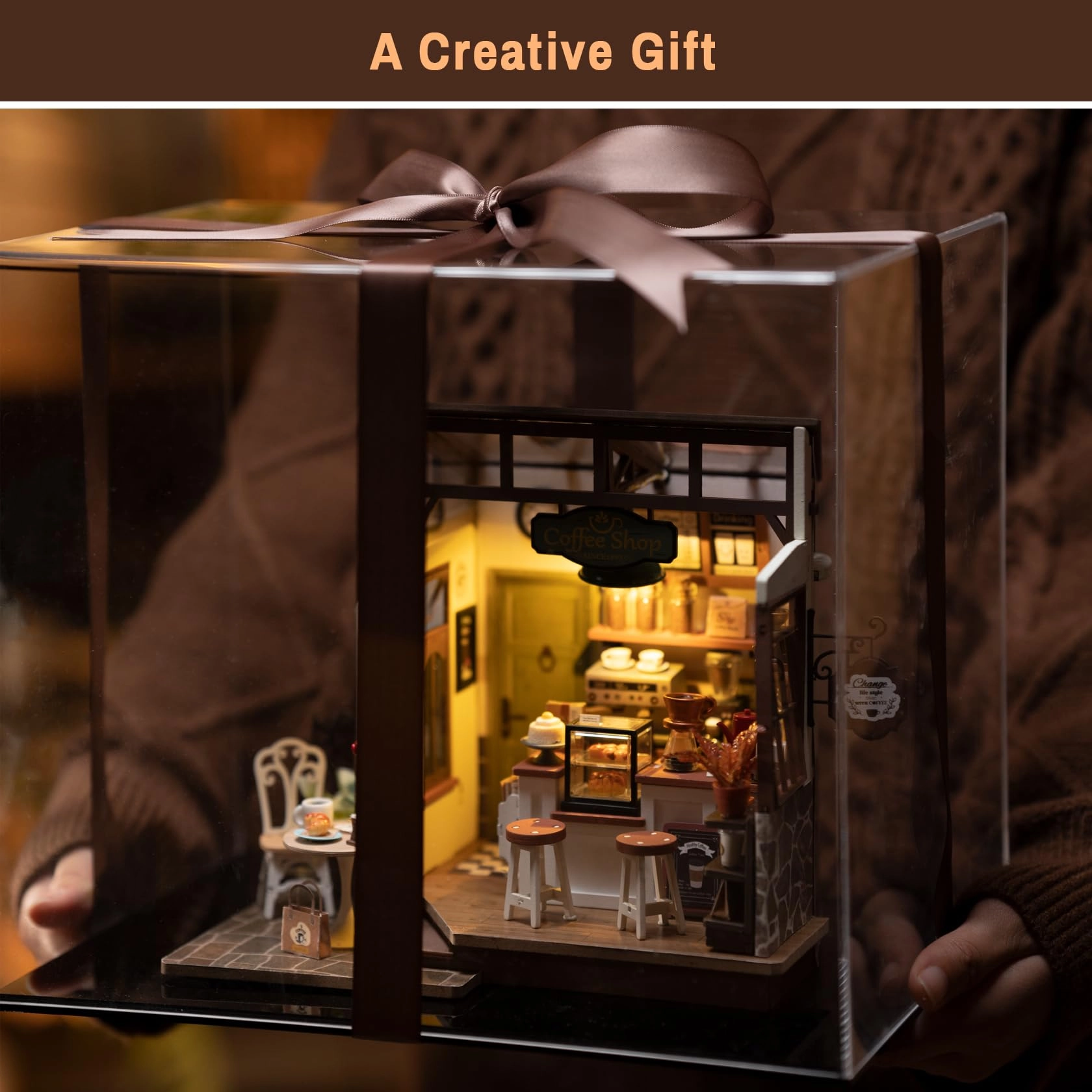 DIY Miniature Dollhouse Kit - Simon's Time Cafe