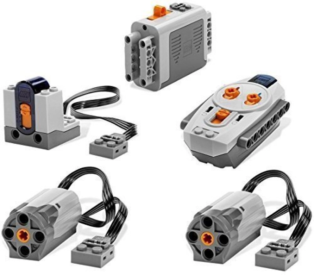 LEGO Power Functions M Motor + Power Functions Battery Box + Power Functions IR Remote + Power Functions IR Receiver