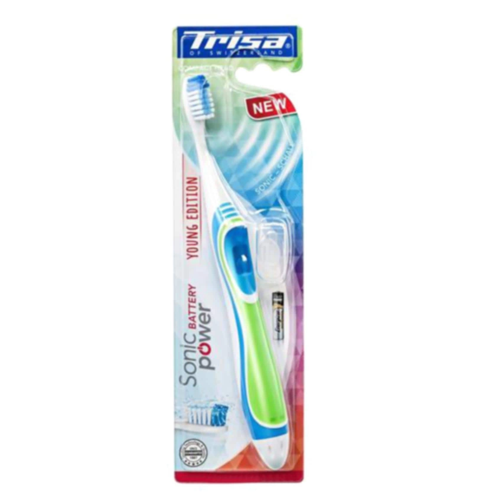 Trisa Sonic Battery Power Young Edition - Pack of 4 Soft bristles