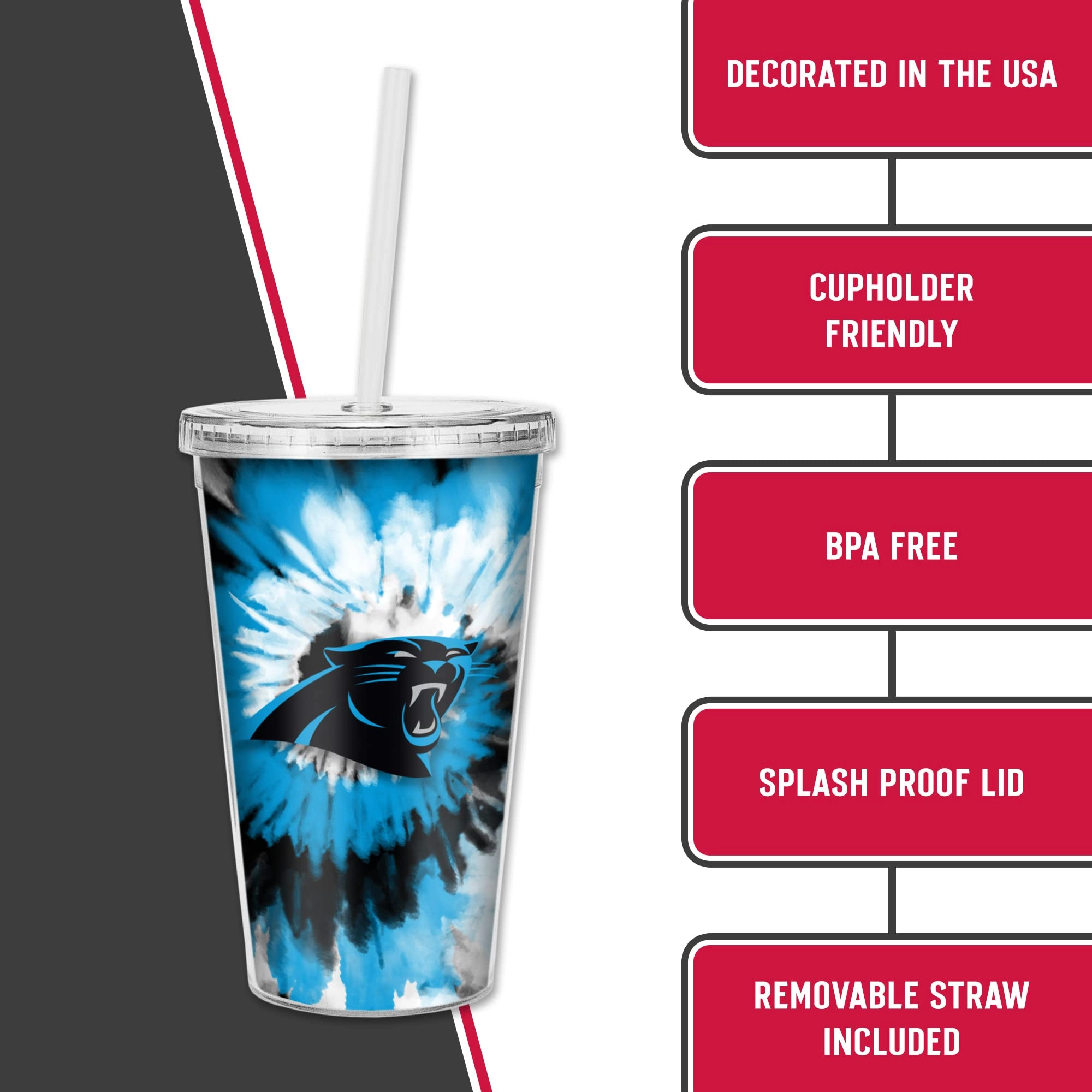 NFL Football Metallic Tie Dye Tumbler - 473ml