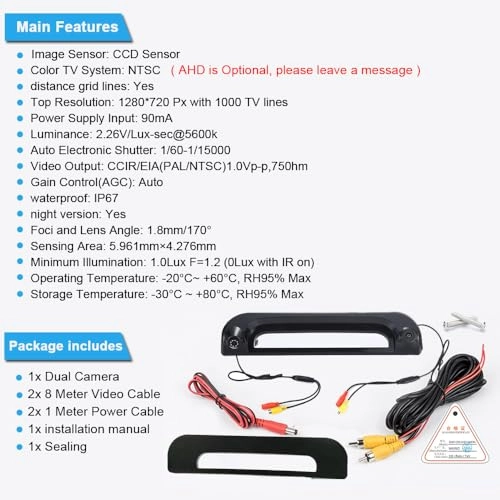 Reversing Camera - Night vision 628 x 586 pixels