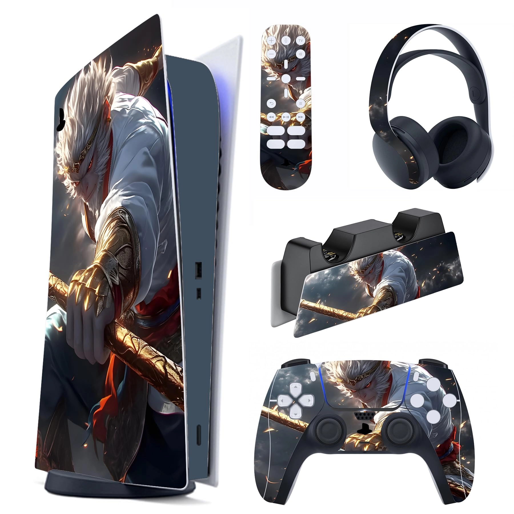 Great Wave Dual Side Full Set Skin Decal - PS5 Digital Edition