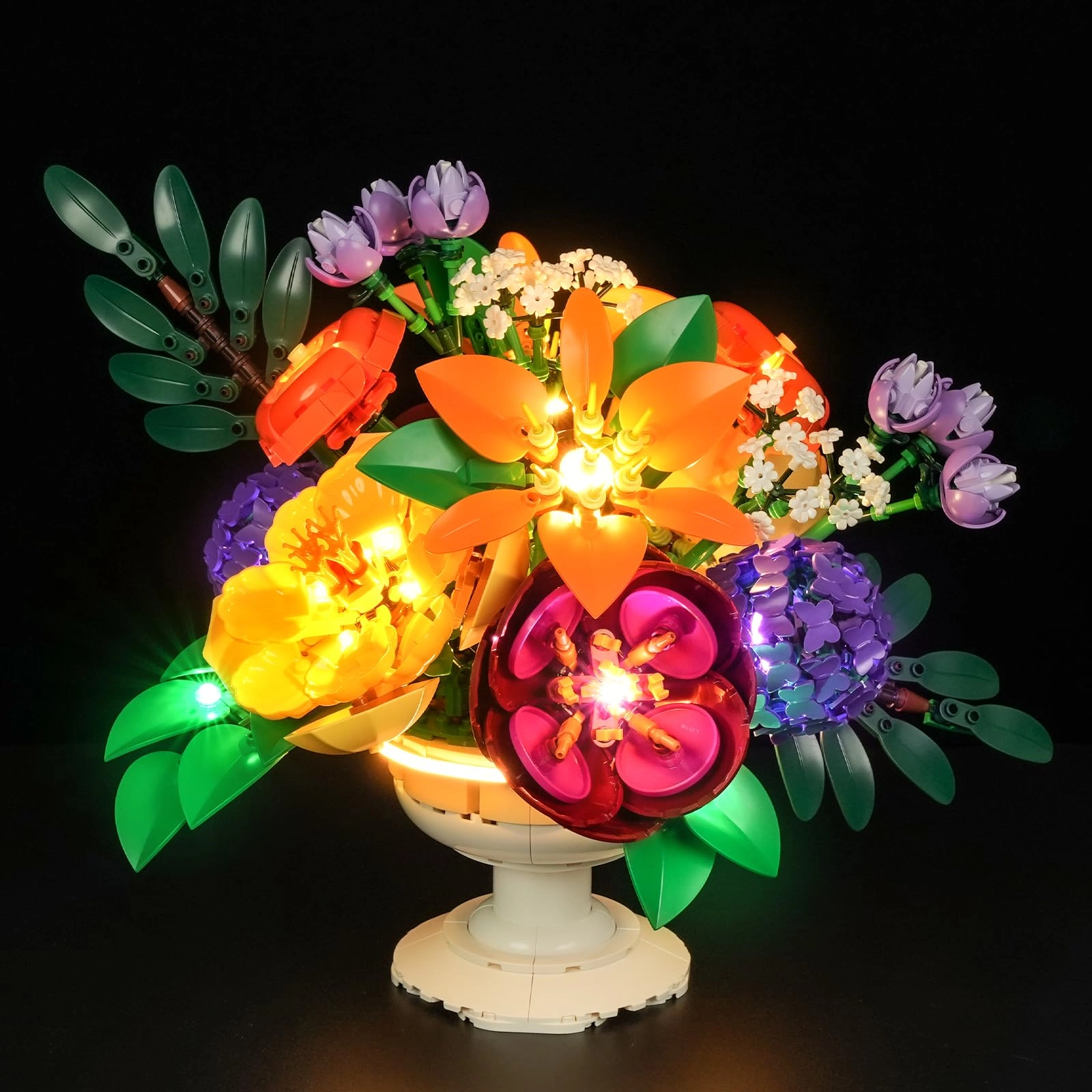 MENZAVA Light Set for LEGO 10345 Flower Arrangement Botanical Collection