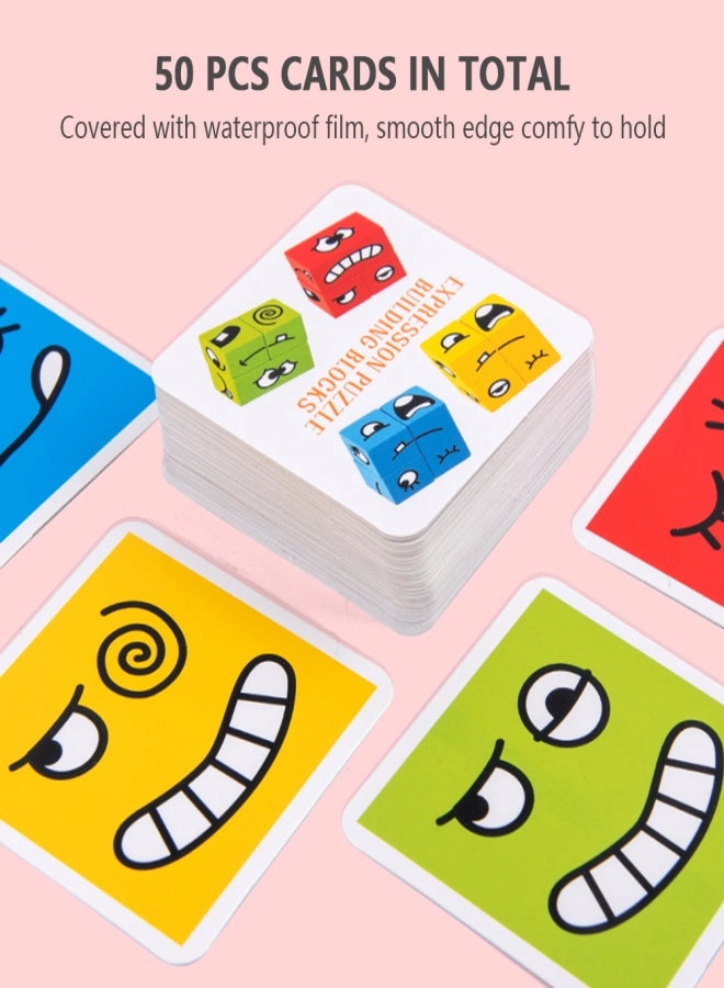 Face Changing Expressions Wooden Block Puzzles - 3+ Years 16 pieces
