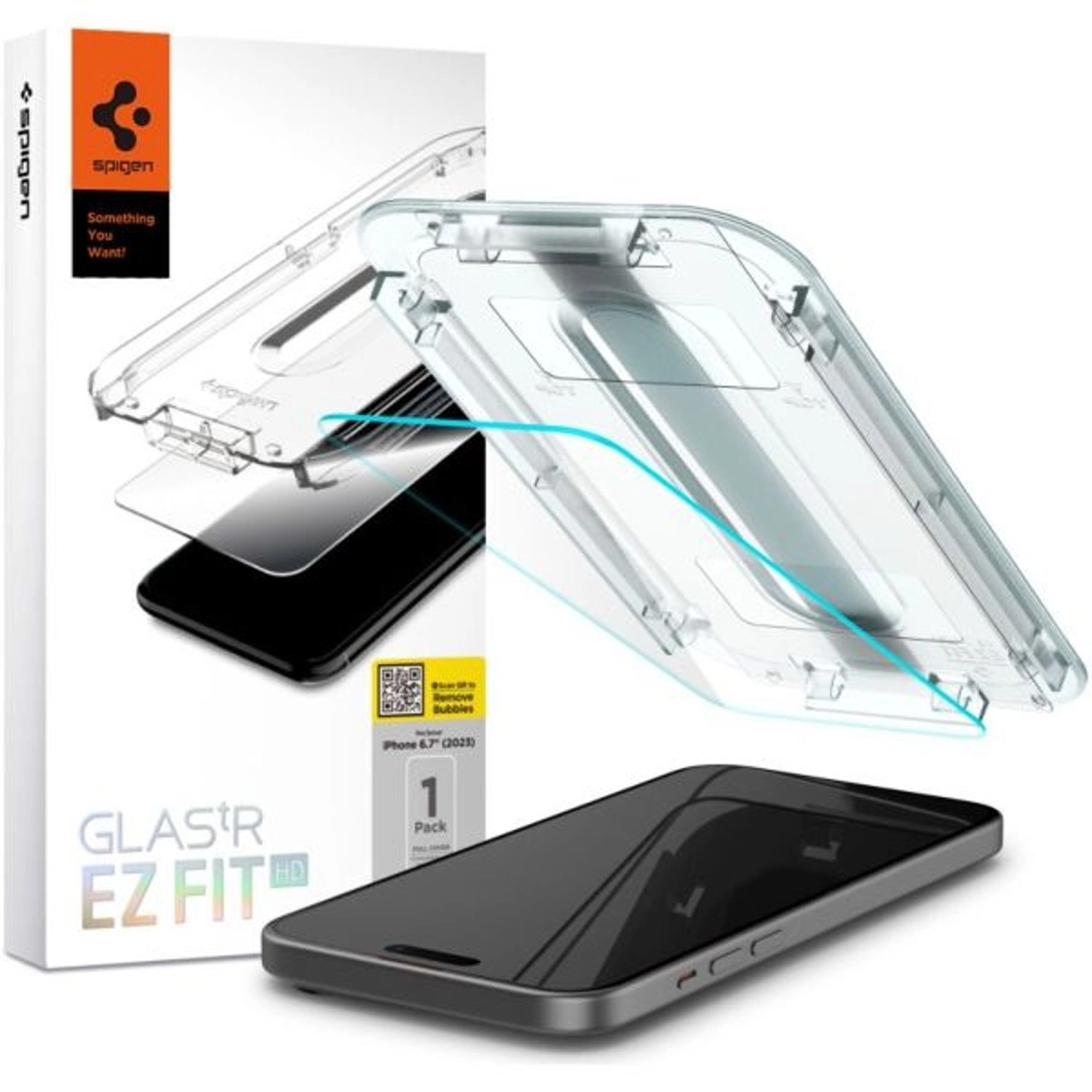 Spigen Clear Tempered Glass Screen Protector for iPhone 15 Plus
