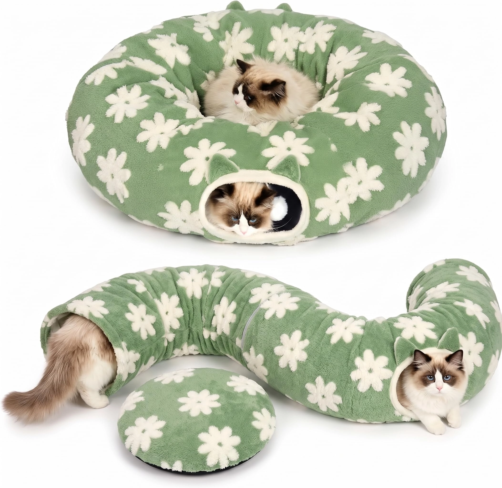 Cat Tunnel Bed - Gray Polyester