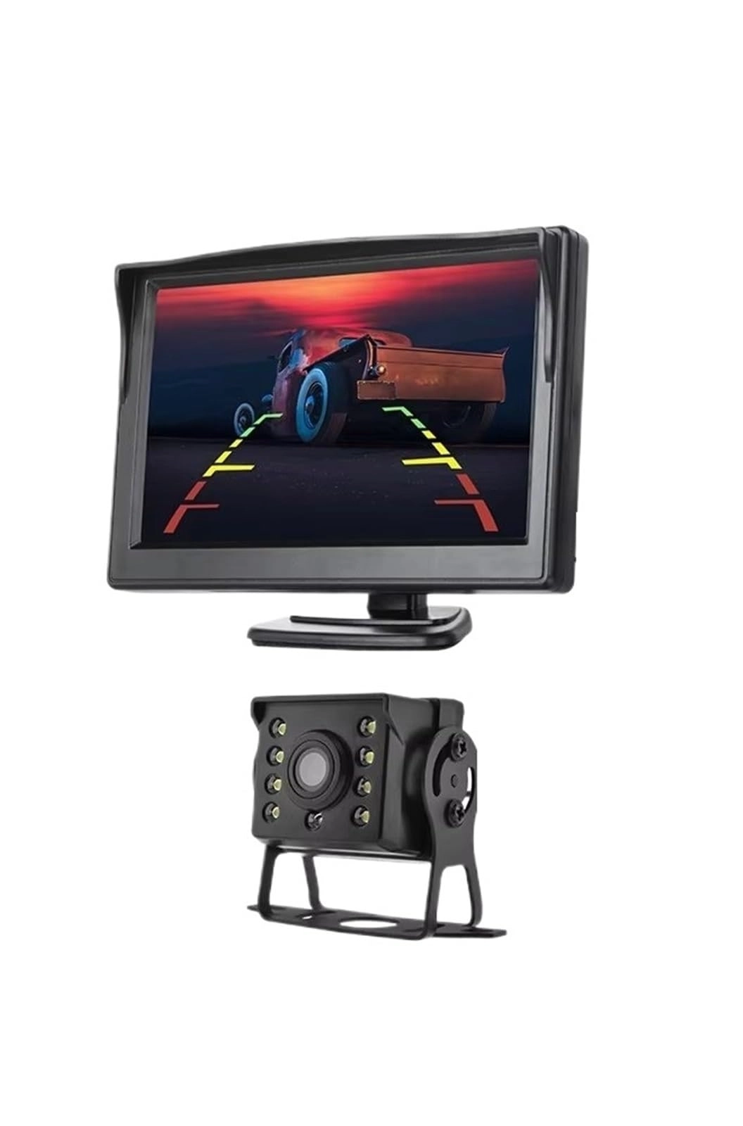 Zhaomystic Rear View Camera with Monitor - Night Vision Wired