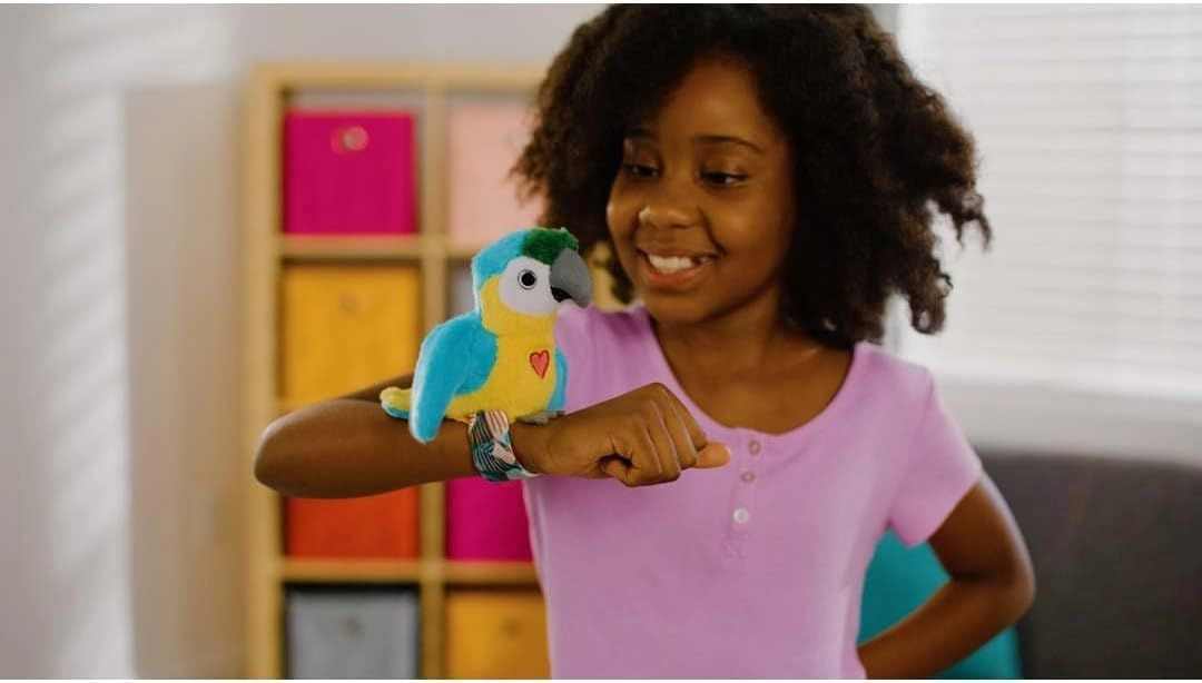 Slap Bracelet Plush Toy Blue Parrot - 18 months+
