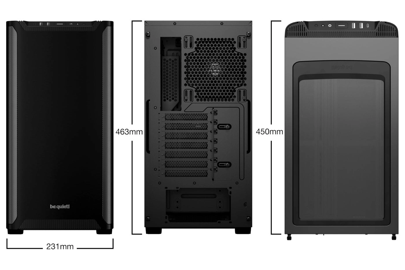 Pure Base 501 - Black 2 Preinstalled Quiet Fans