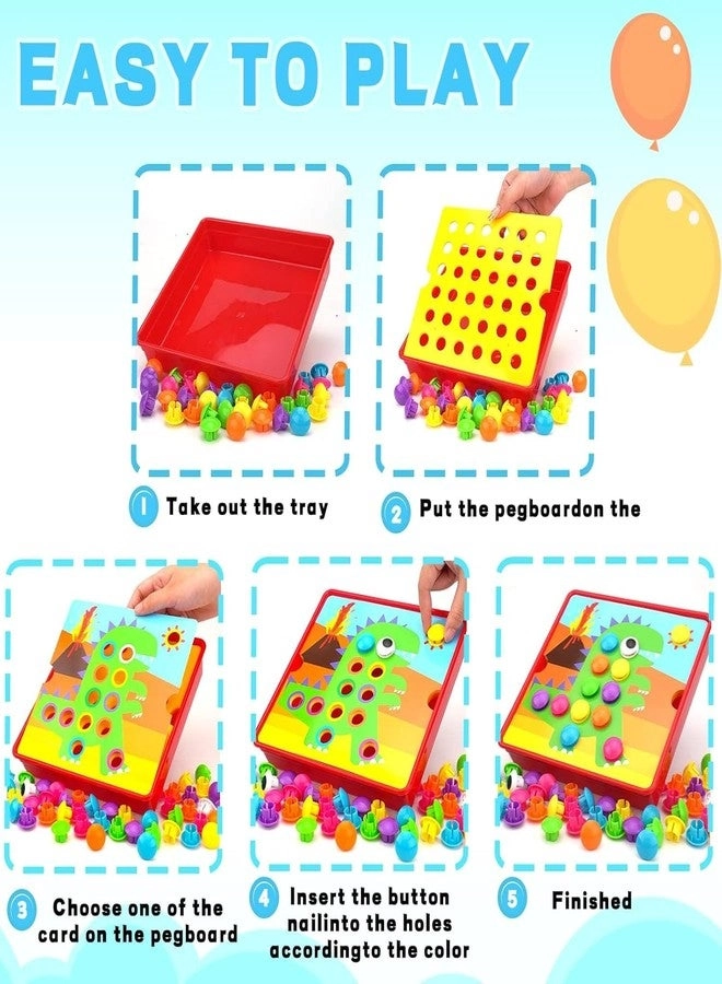 Button Art Toys Dinosaur - 3-5 Years Old