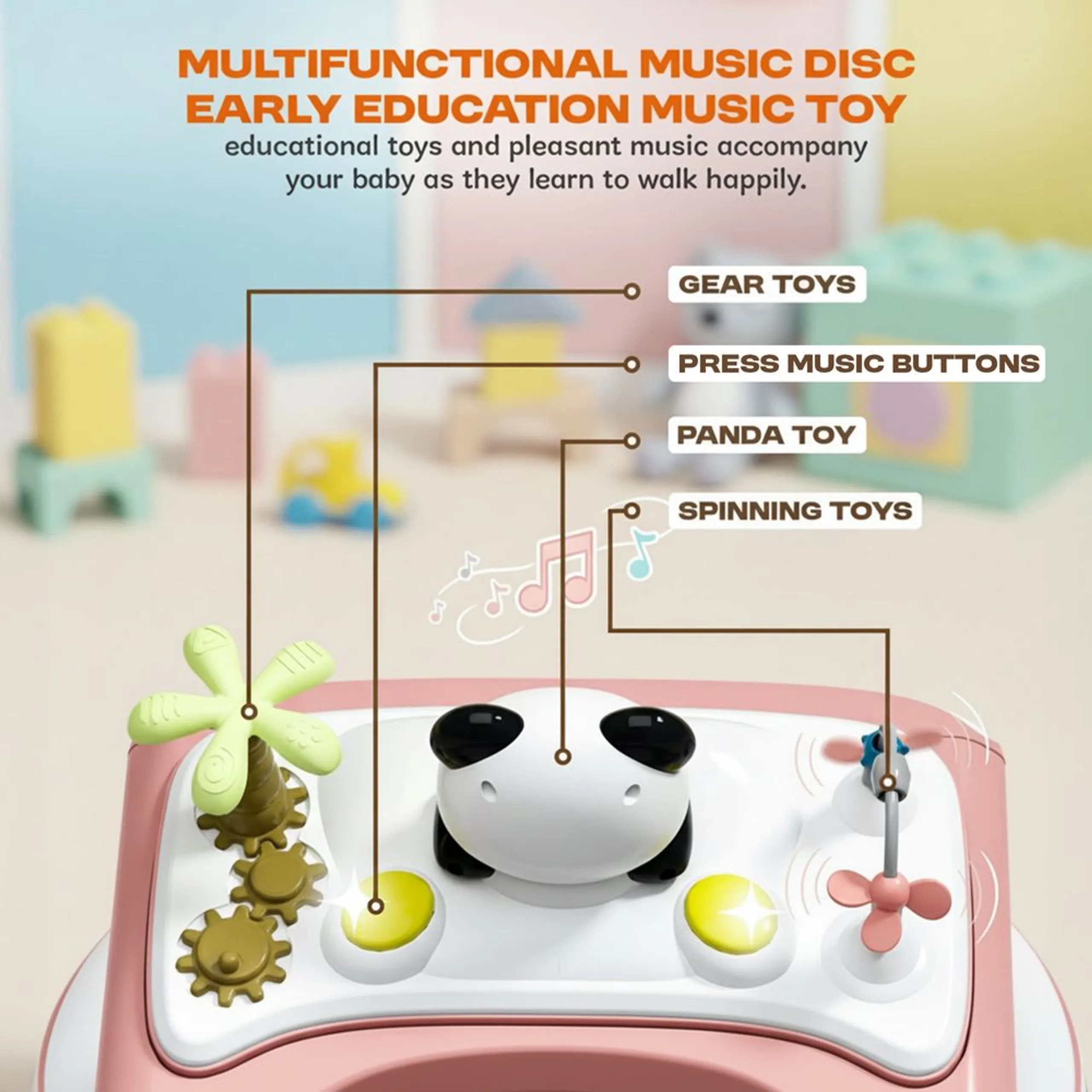 3-In-1 Baby Walker - Adjustable Height Foldable