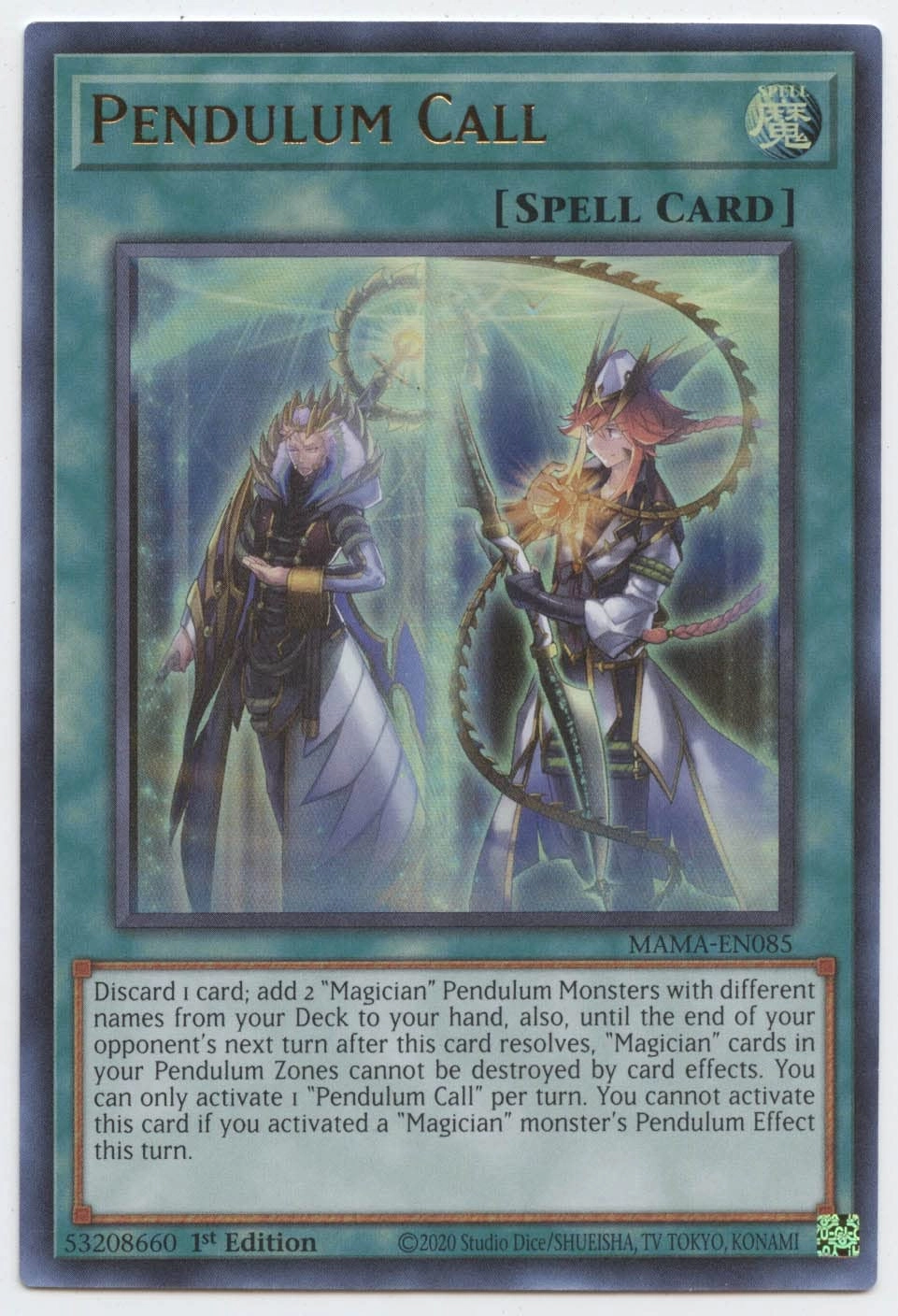 Yu-Gi-Oh! Anime Pendulum Call MAMA-EN085 - English 1st Edition