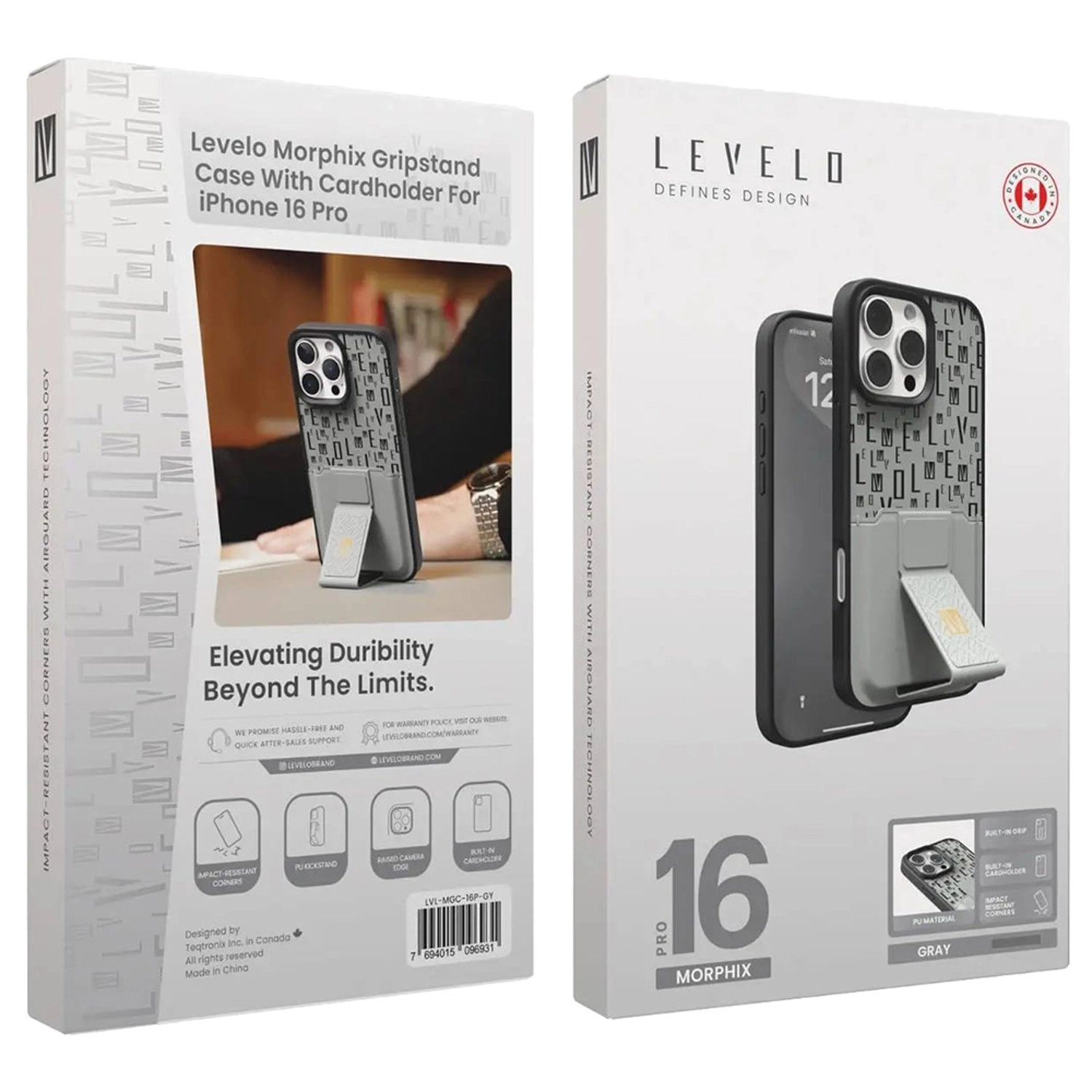 Morphix Cuero Gripstand Case - PU for iPhone 16 Pro