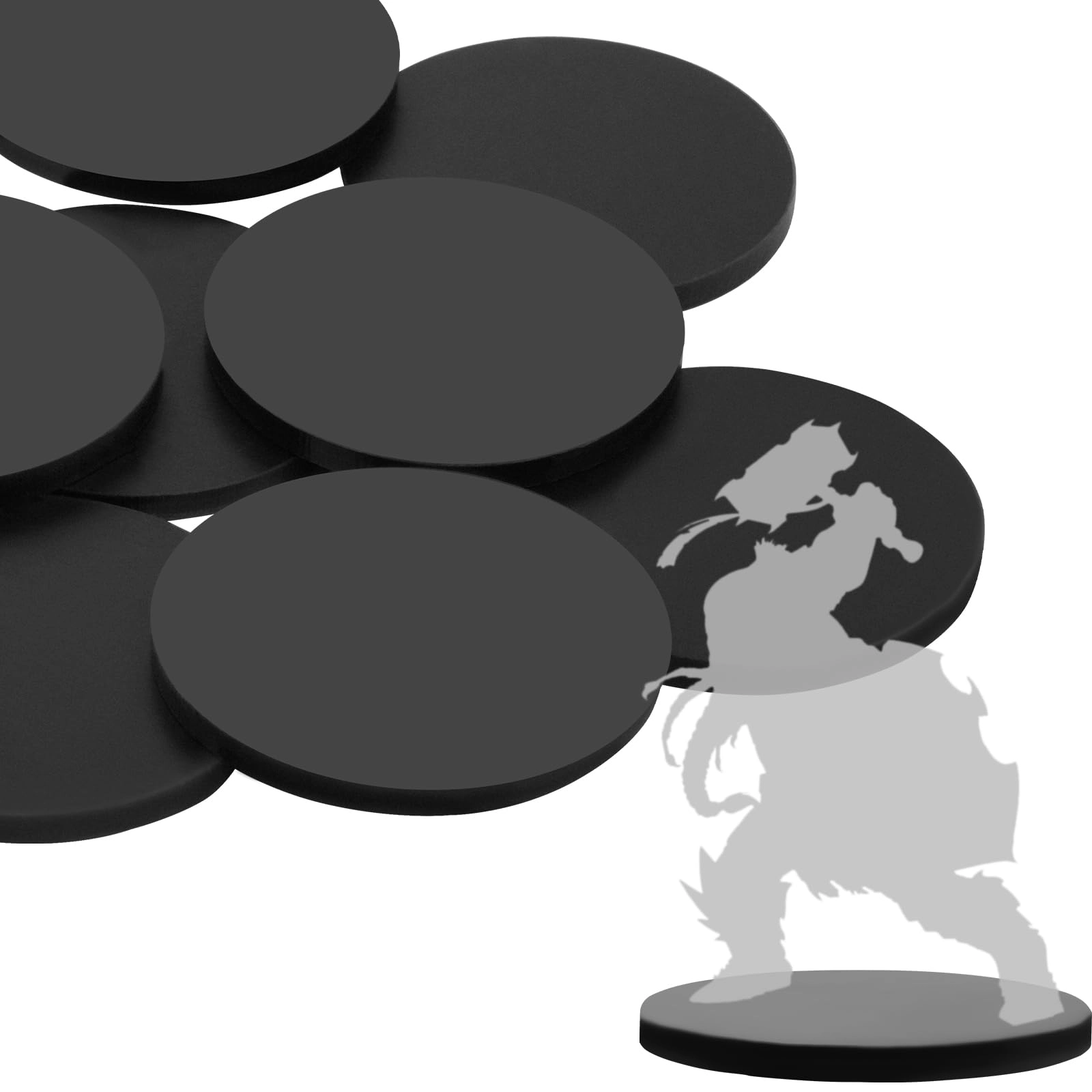 Aolso Round Plastic Model Base - Acrylic Fantasy