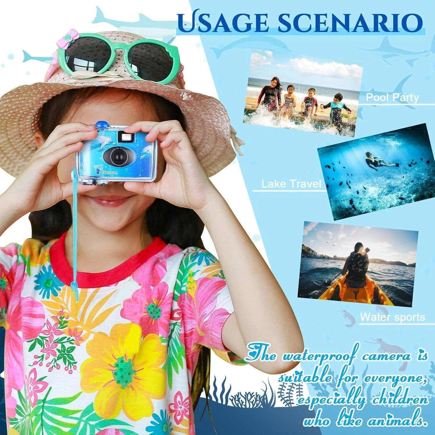 QuickSnap Waterproof - 35mm 27 Exposure + USB Flash Drive - 32 GB + Microfiber Cleaning Cloth