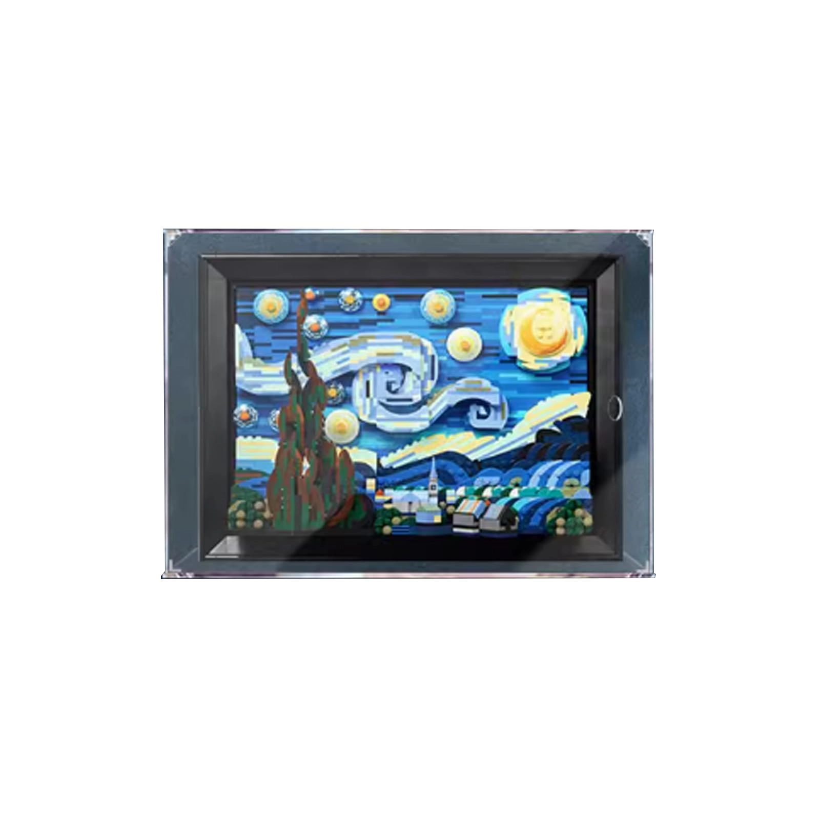 XDHVBES Lego Acrylic Dustproof Display Case - Starry Moon Night Starry Night