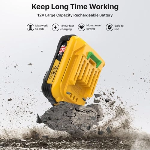 Cordless Drill/Driver - 12V 3/8" Keyless Chuck 20+1 Torque