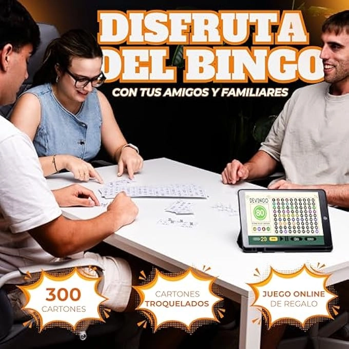 REUSABLE BALLS DIE CUT BINGO CARDS - 90
