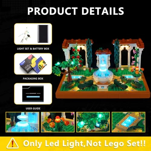 Light Kit for Lego-10359 Fountain Garden - LED Warm White