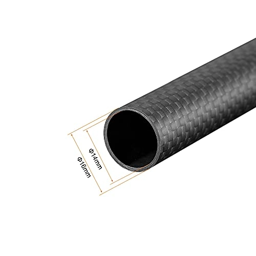Carbon Fiber Tube - 16x14x330mm Black