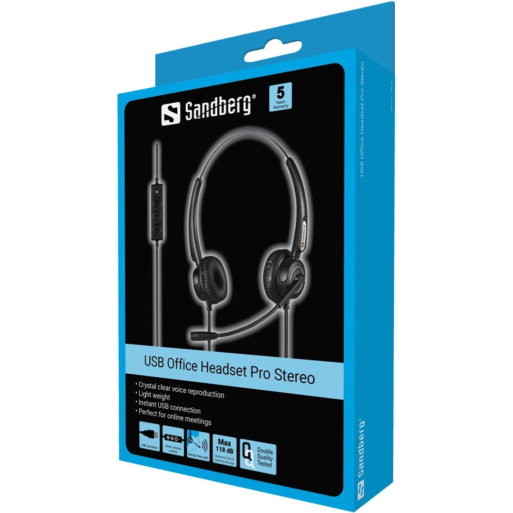 USB Office Headset Pro Stereo Wired Headset