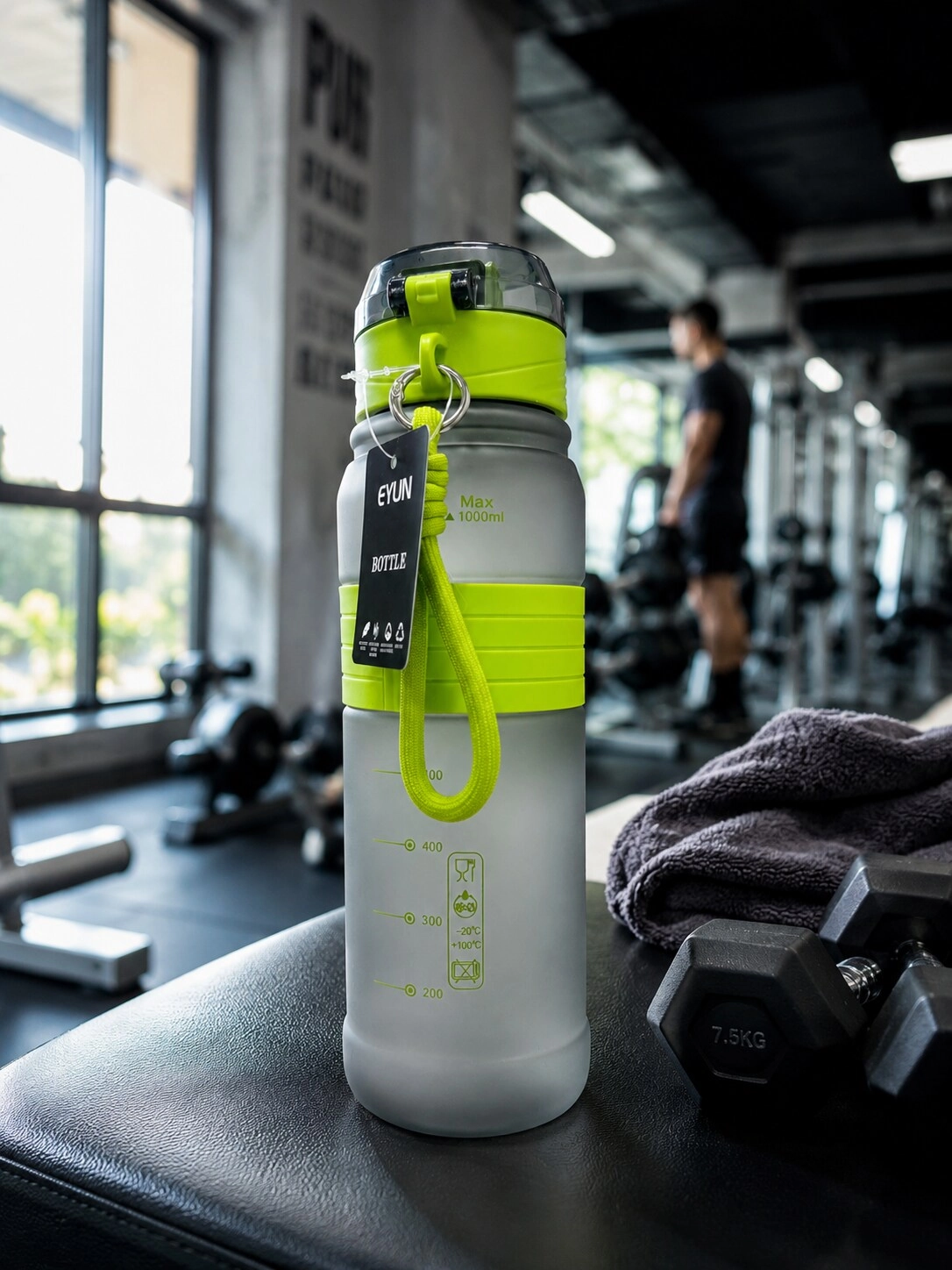 Portable Sports Water Bottle - Flip-top lid 500 ml