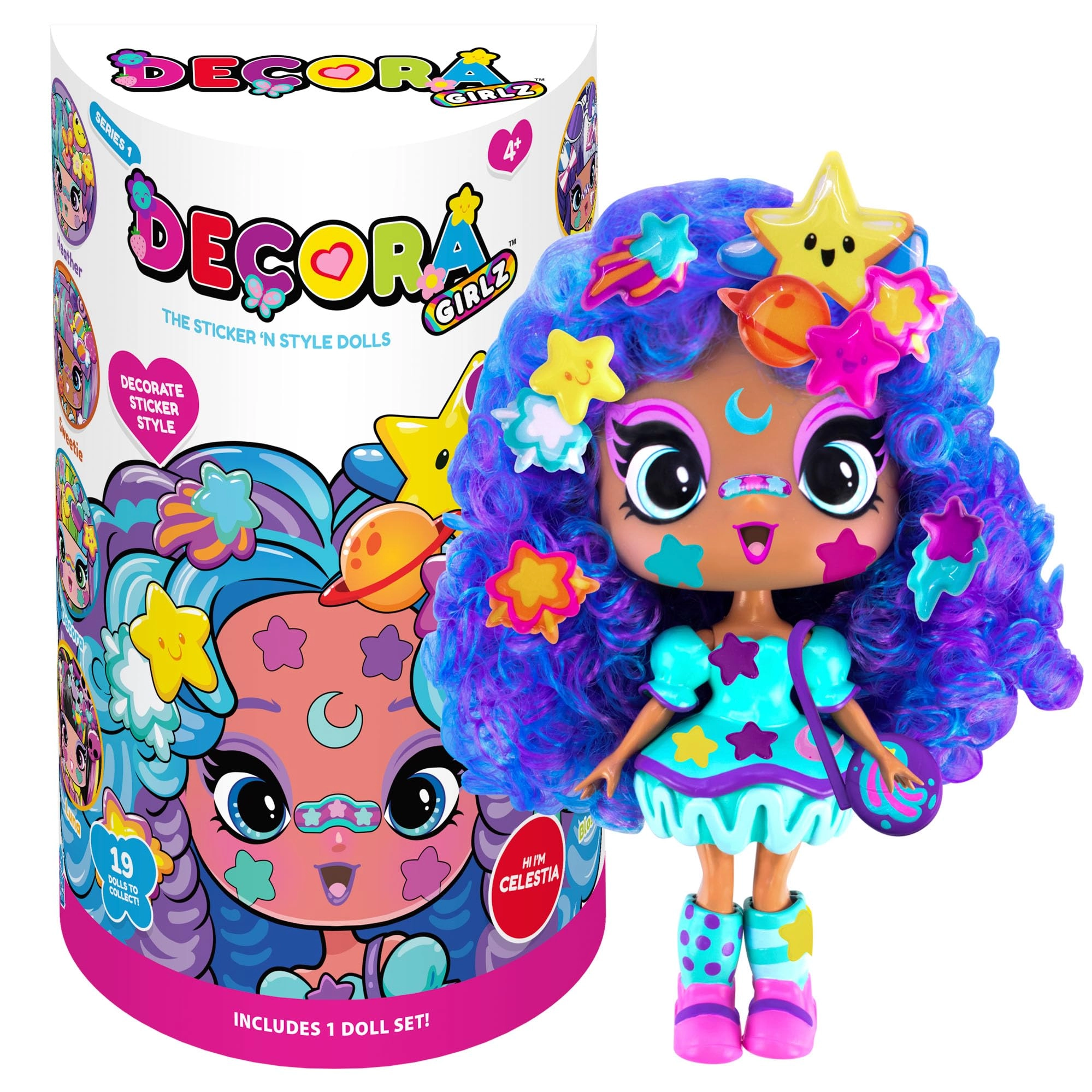 John Adams Celestia Fashion Doll - Decora Girlz 5" 44 Accessories Ages 4+