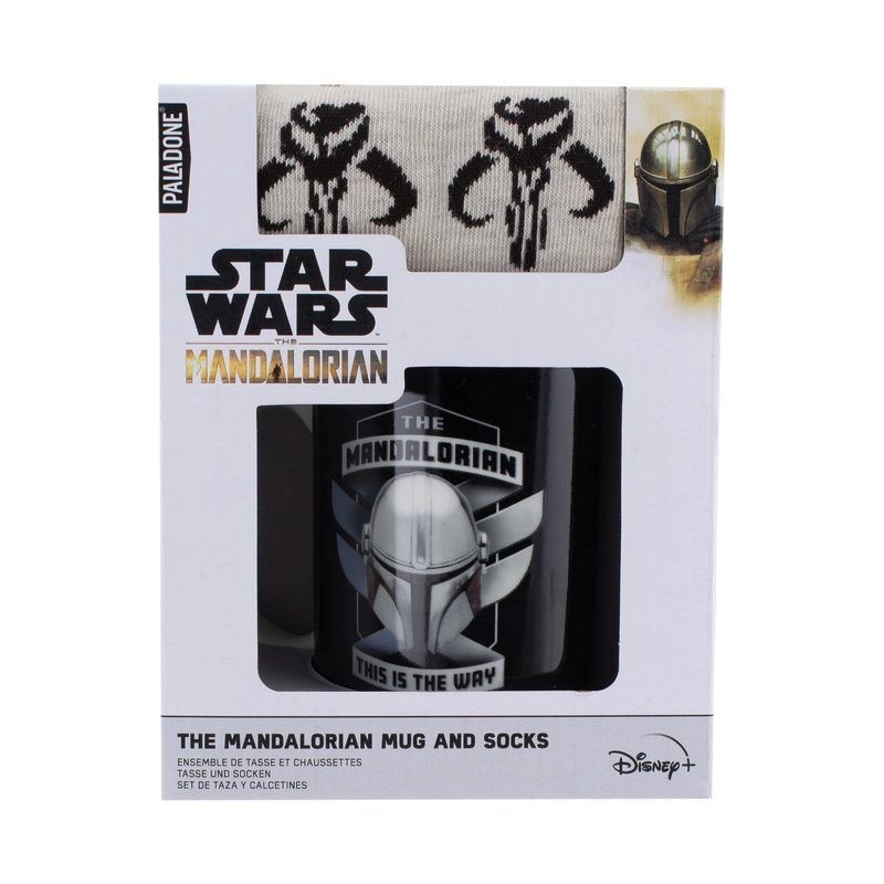 The Mandalorian Mug - 300 ml + The Mandalorian Socks - One-size UK 7-11