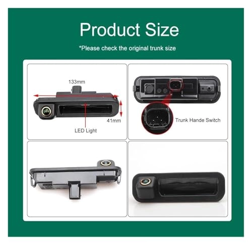 Reverse car rear view camera - Night vision Wired 720 x 540 pixels