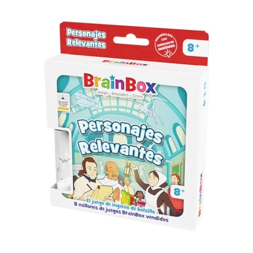 BrainBox Pocket Relevant Characters - Card Game (Spanish)