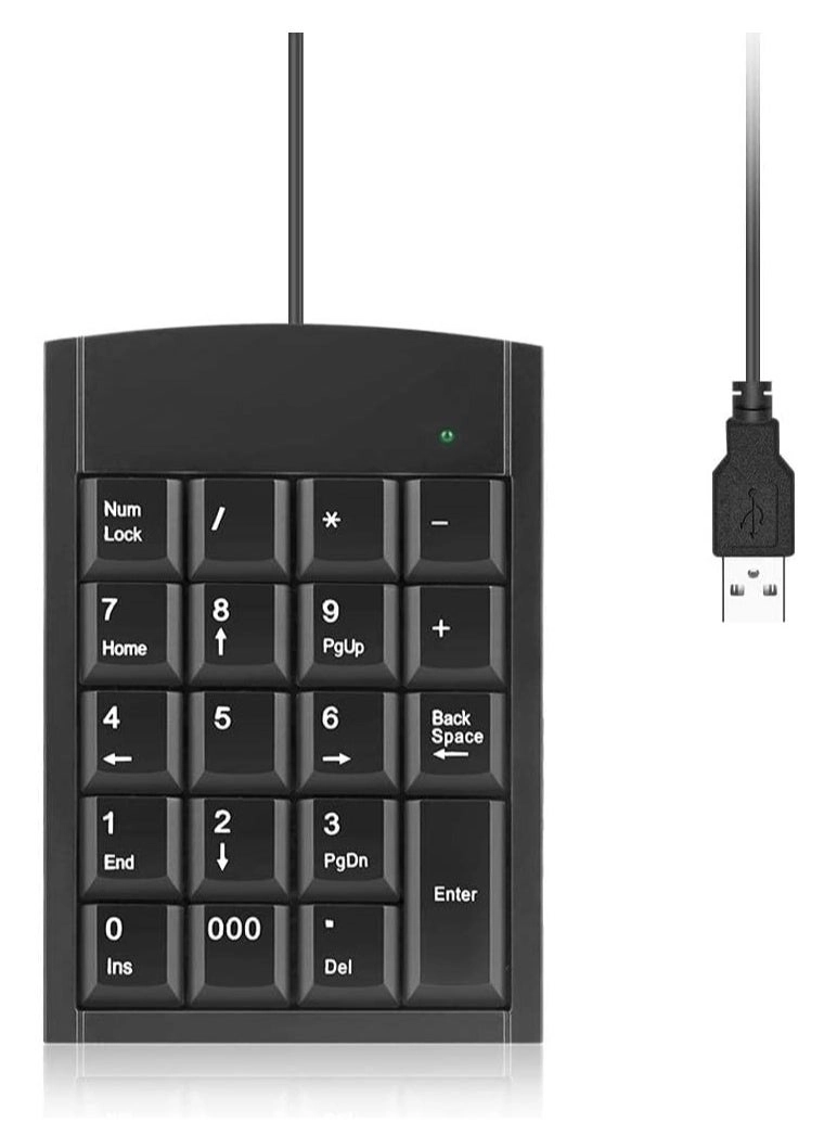 LEDIN Numeric Keypad - 19 Keys USB Black