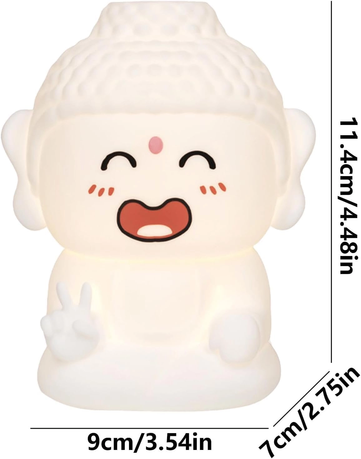 Laughing Buddha Lamp - Multicolor