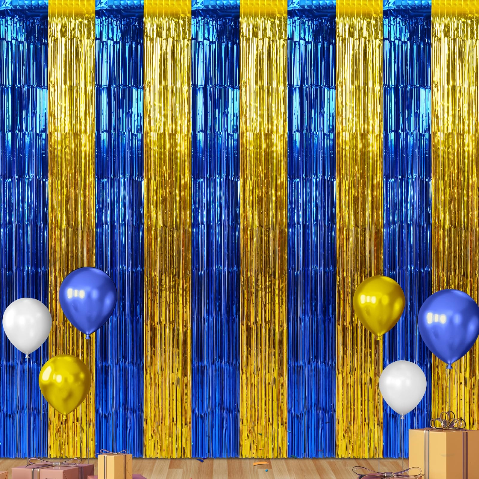 Foil Fringe Curtain - 3 Birthday Graduation Prom Wedding Pack