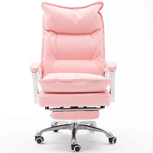 Desk Chair - PU Leather Brown High Back