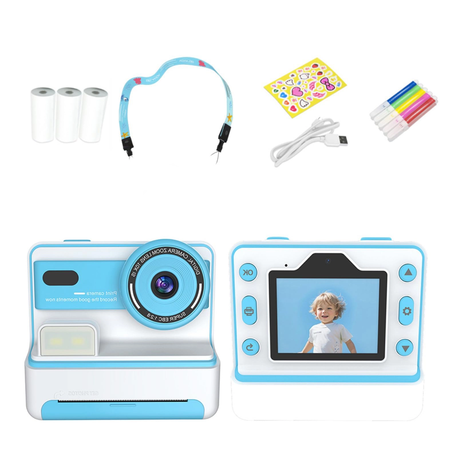 Kids Print Camera - 2.4inch 4800W 1080P