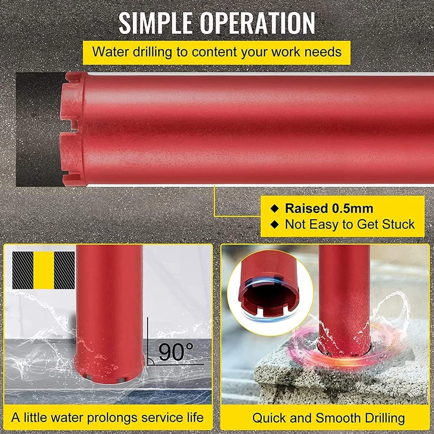 Diamond Core Drill - durable alloy steel and diamond 1.0 piece(s) 200mm