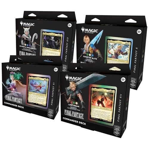 Magic: the Gathering FINAL FANTASY VI Revival Trance - 100 cards + FINAL FANTASY VII Limit Break - 100 cards + FINAL FANTASY X Counter Blitz - 100 cards + FINAL FANTASY XIV Scions and Spellcraft - 100 cards