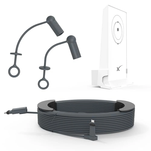 Wall Mount Kit + Starlink Ethernet Cable Caddy + Starlink Cable End Protection Cover - Starlink Mesh WiFi Router V2, Starlink Ethernet Adapter, Starlink Ethernet Cable (up to 150ft)