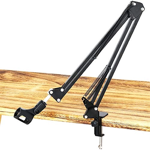 Mic Stand - Extendable Scissor Arm Table Mounting Clamp
