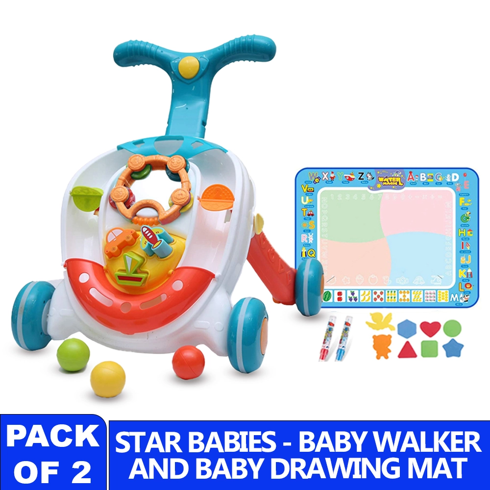 Rolling Ball Walker - Light And Music + Baby Drawing Mat