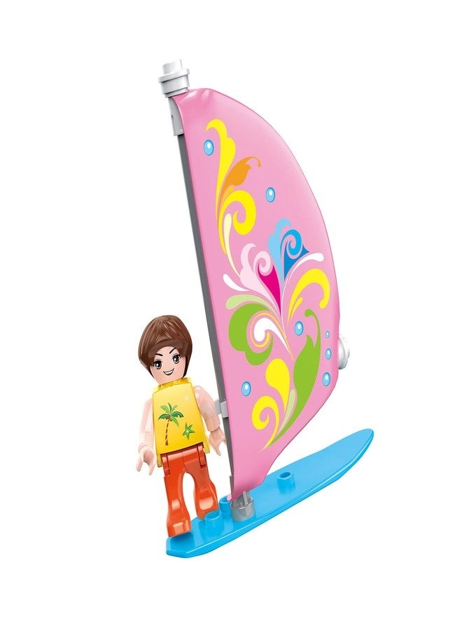 Girls Building Blocks Play Set - 297 pcs Water Party Theme