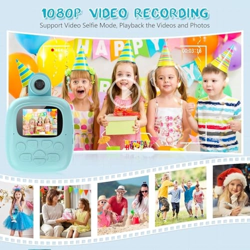 Kids Instant Camera - 1080P 32GB