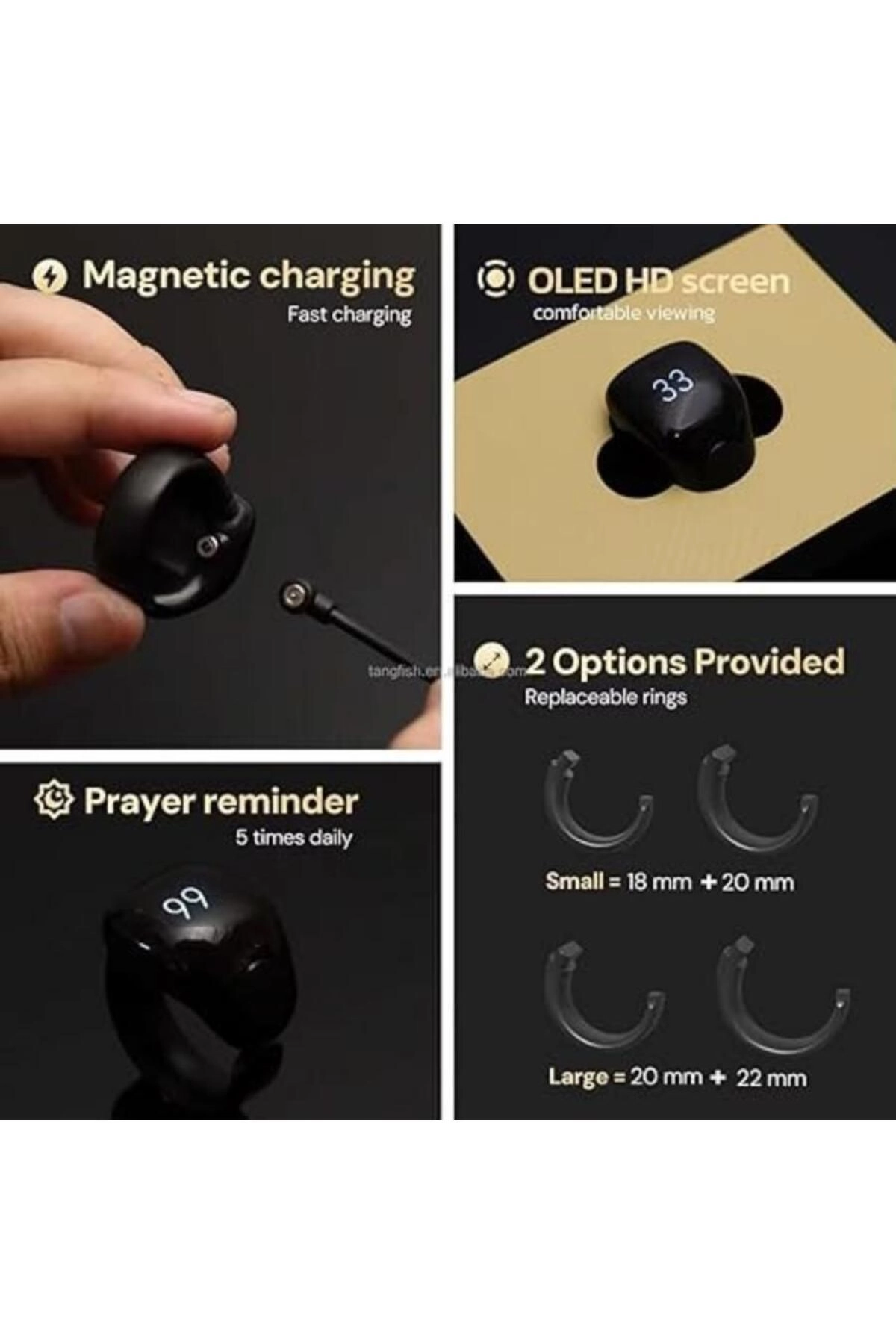Smart Tasbih Counter Ring