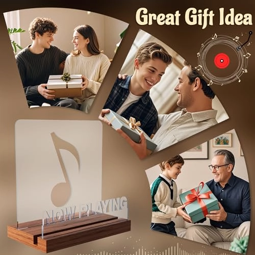 Now Playing Vinyl Record Stand - solid wood clear acrylic