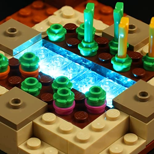 LED Light Kit - Copper Minecraft 5V for LEGO Illager Raid 21160